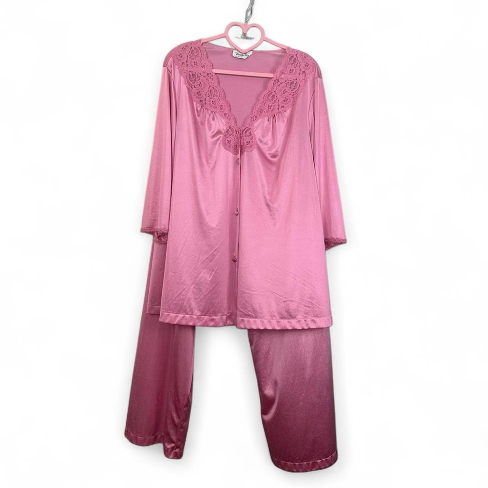 Vanity Fair Pink Lace Trim Robe Intimates